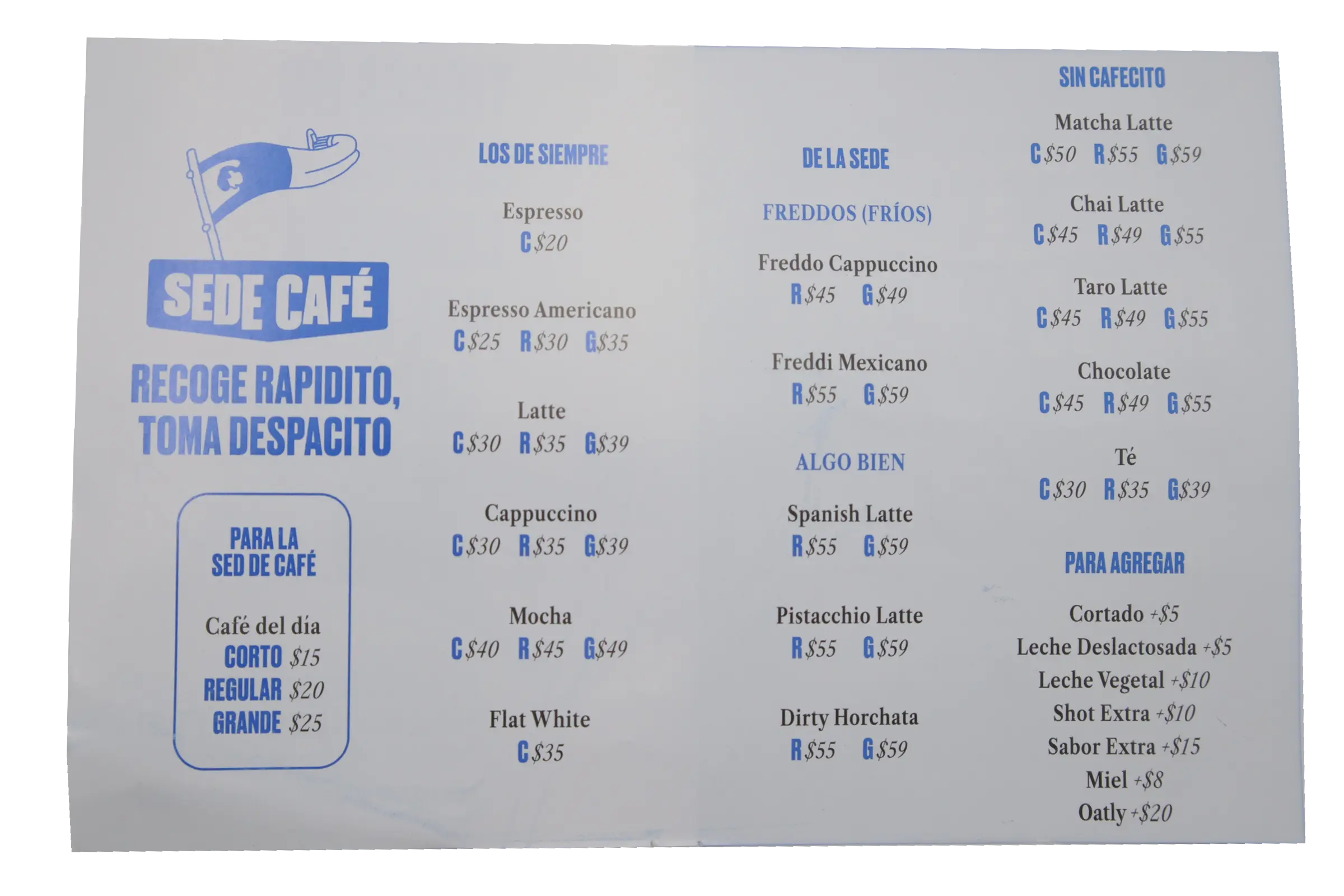 Sede Café Precios